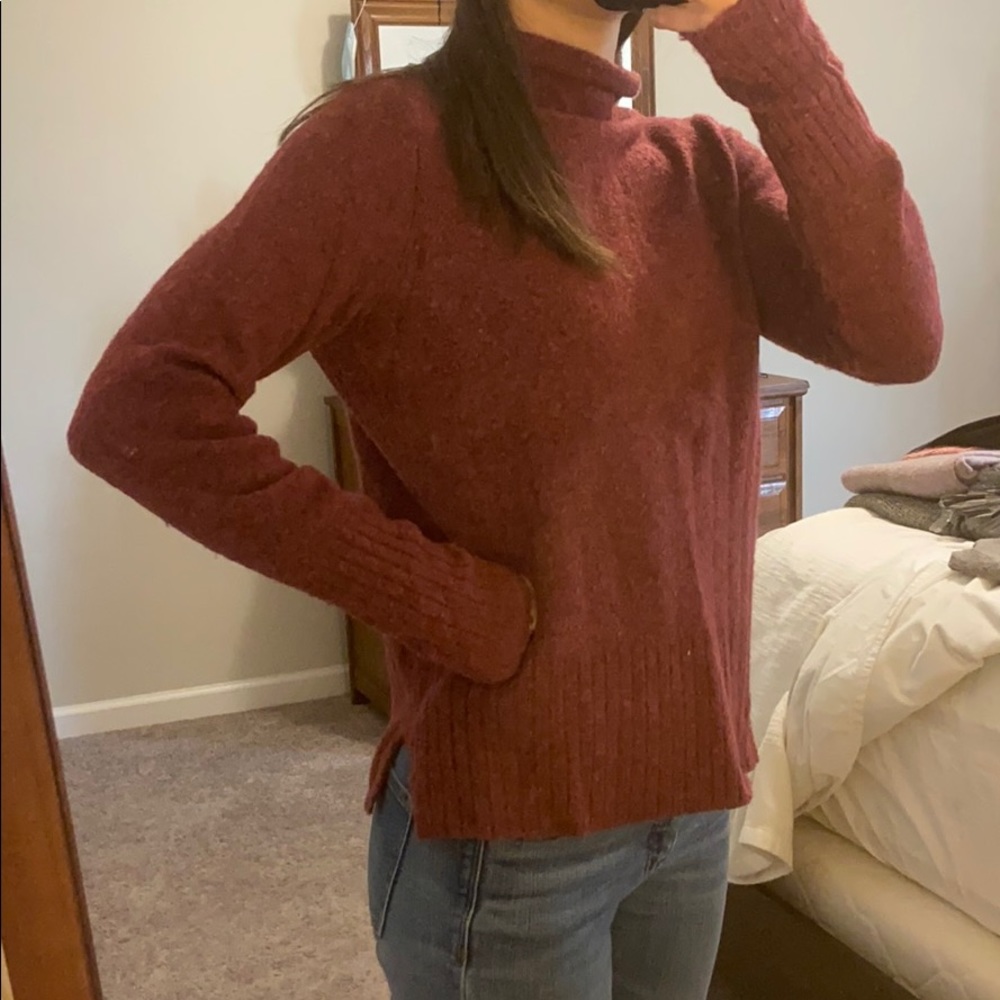 Madewell Cozy Mock-Turtle Neck Sweater